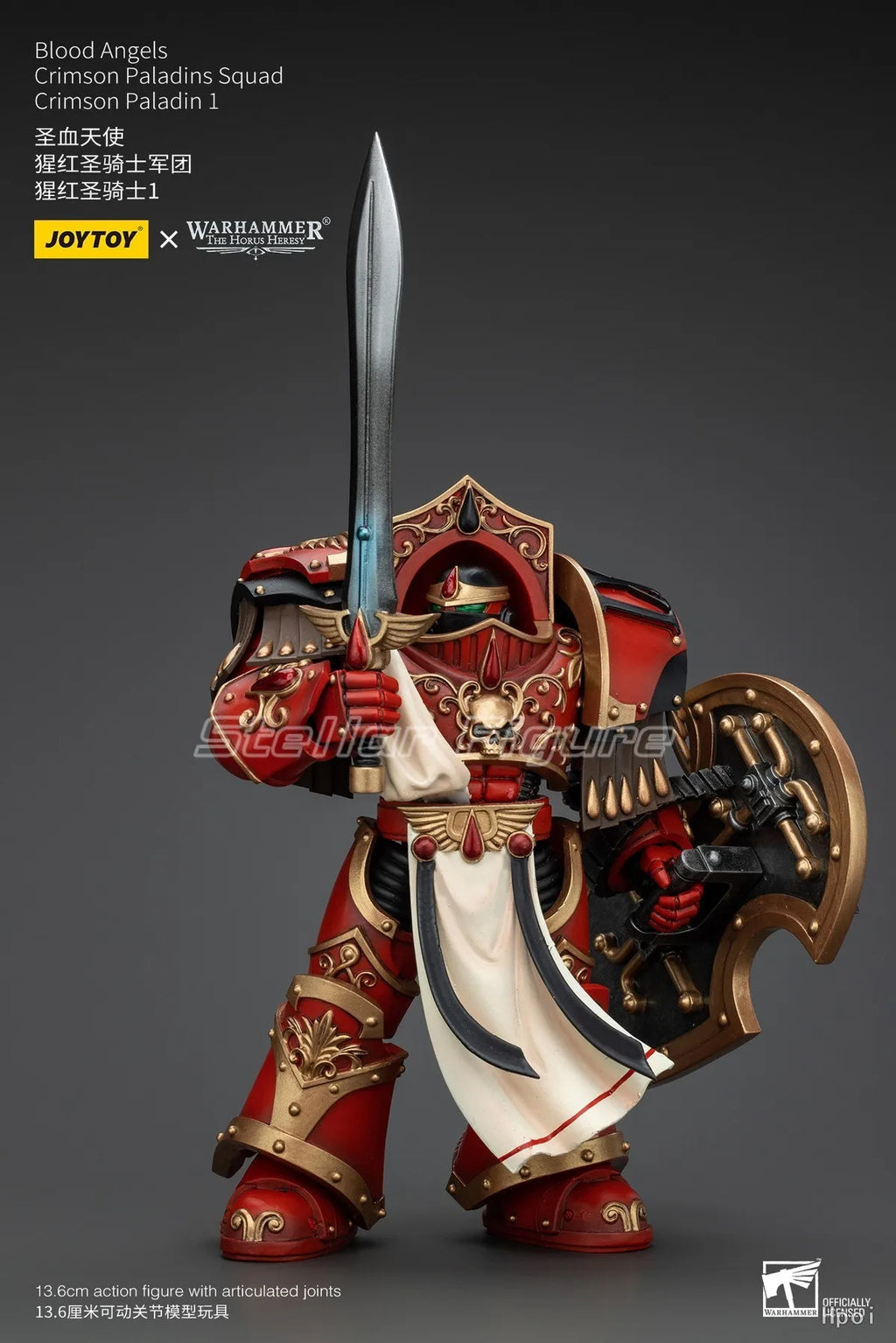 【SF】JOYTOYS 1/18 Action Figure Warhammer 40K  Blood Angels Crimson Paladins Squad Crimson Paladin 1  Prime Model Toy Gift