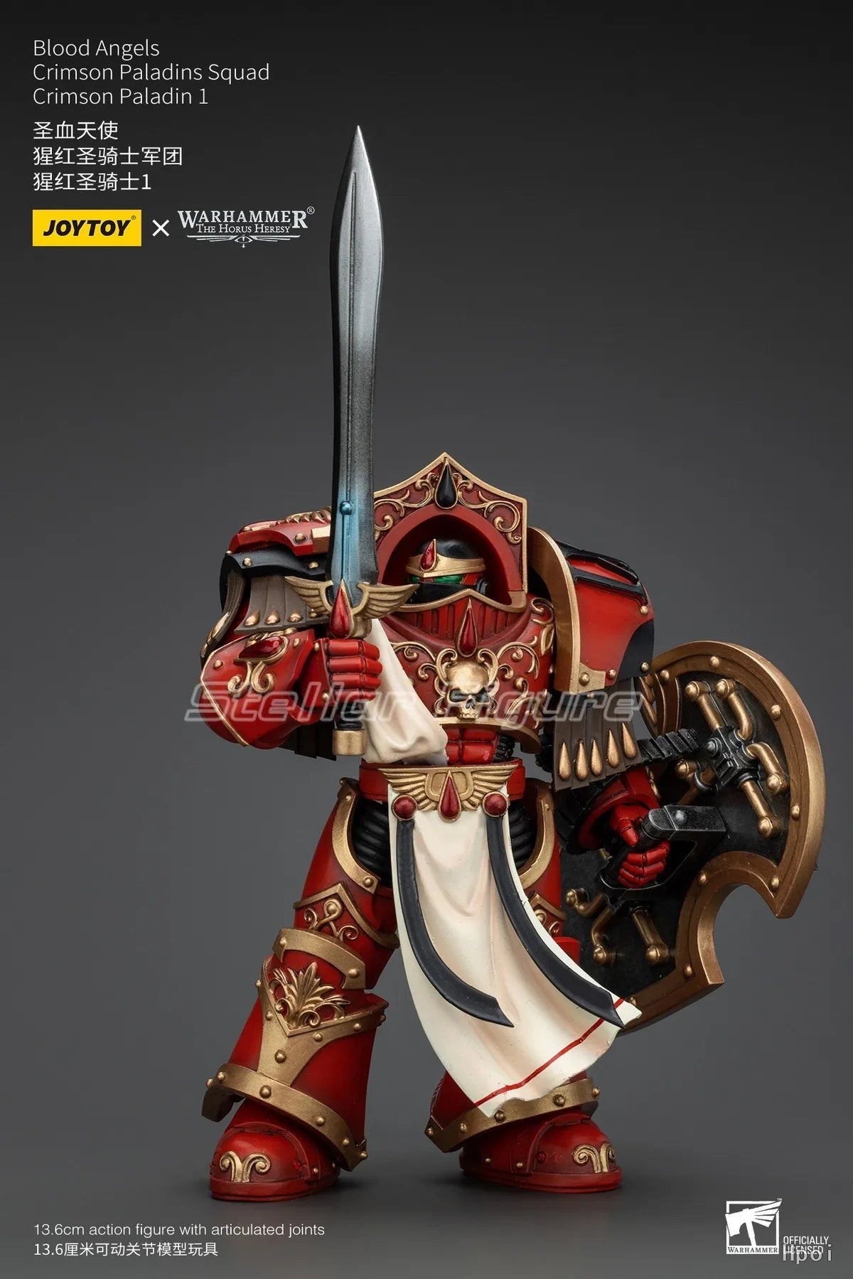 【SF】JOYTOYS 1/18 Action Figure Warhammer 40K  Blood Angels Crimson Paladins Squad Crimson Paladin 1  Prime Model Toy Gift