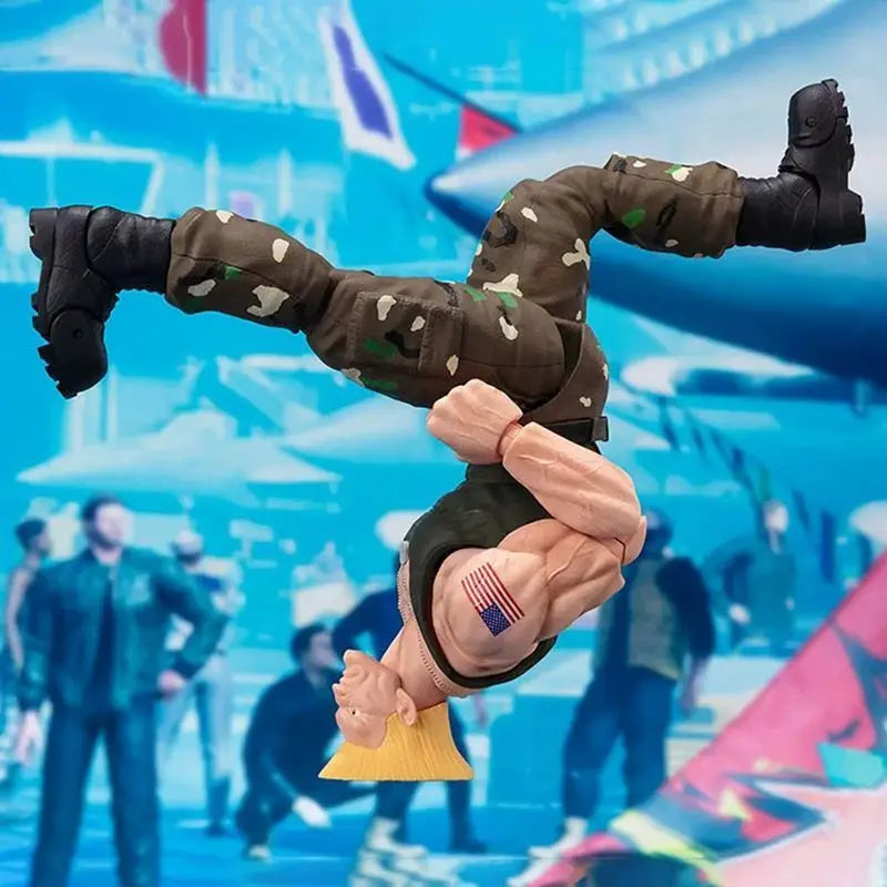 100% Original Bandai Shf Sh Figuarts Street Fighter Costume 2 Guile Action Figure Anime Model Toy Figura Pvc Collection Gift