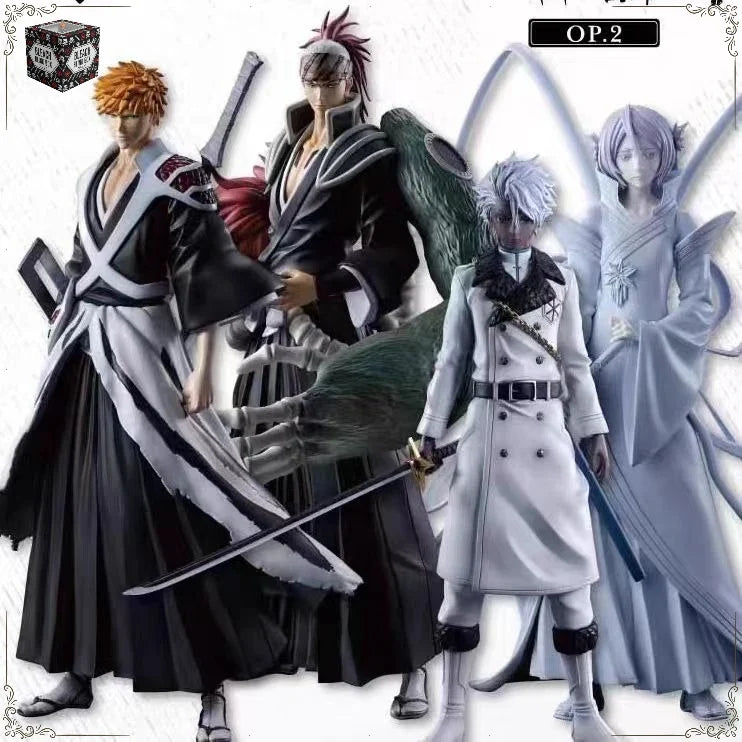 Bleach Blind Box Anime Mini Figures Random Soul Reaper Character PVC Model Desk Decoration Collectible Toy Gift