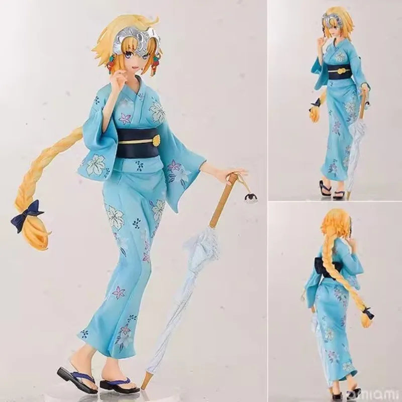 Anime Fate Grand Order Saber and Joan of Arc and Mash Kyrielight kimono version Action Figure Model Toy 20cm