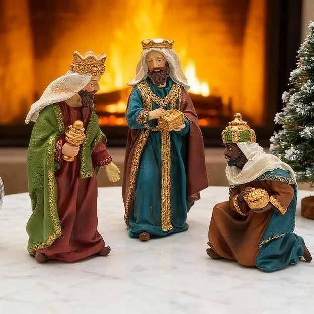 Realistic 11 Piece 18.5cm Figurine Set For Christmas Religious Nativity Scene Home Church Table Decor For Family Holiday Gift
