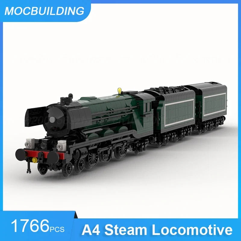 Lner Class A4 Steam Locomotive Train Model MOC Building Blocks DIY Assemble Bricks Transportation Creative Toys Gifts 1766PCS