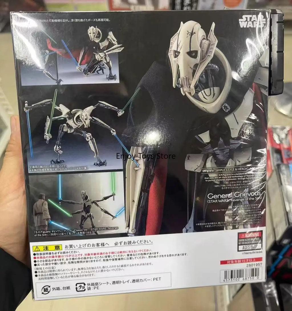 In Stock Japanese Version Bandai SHF Revenge of The Sith Grievous Action Figures