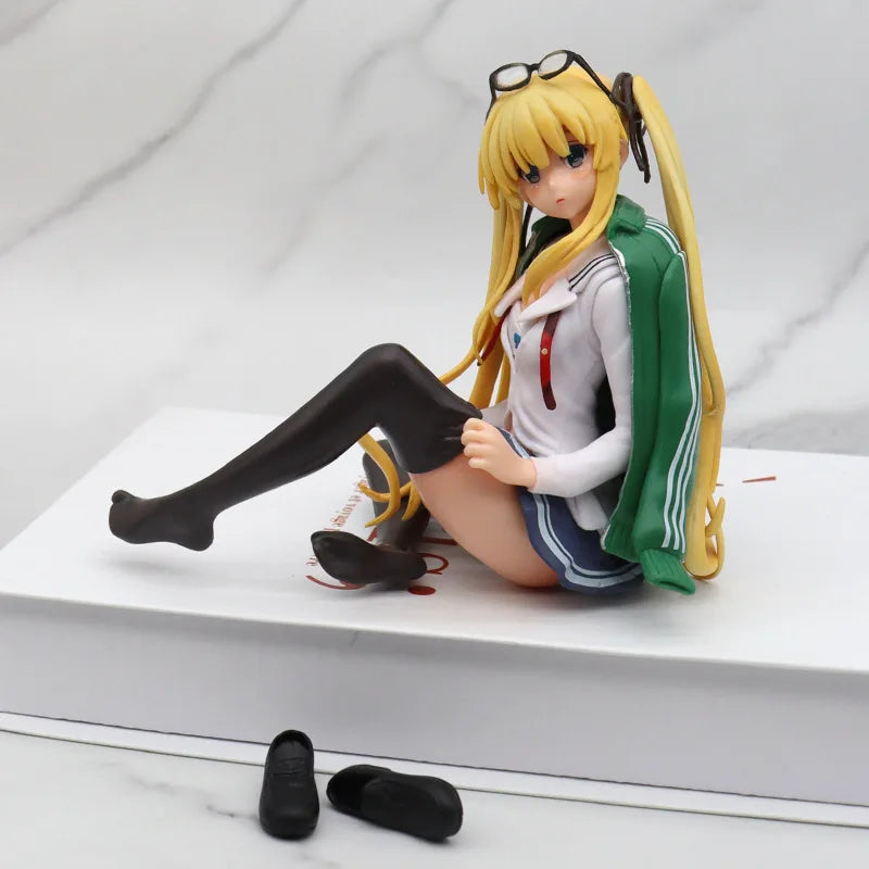 New Doll Model How To Raise A Boring Girlfriend Anime Girl Figure Eriri Spencer Sawamura Sitting Posture Car Decoration Toy Gift