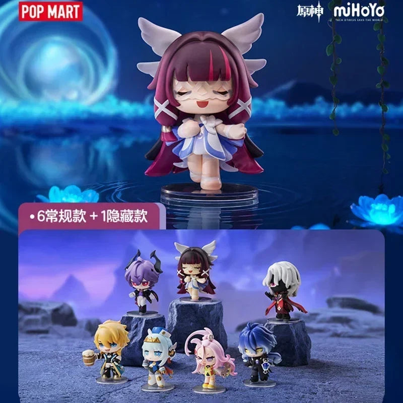 POP MART Genshin Impact New Year Gathering Q Version Mystery Box Blind Box Collectible Figurines Home Decor Guess Toy Bag Orname