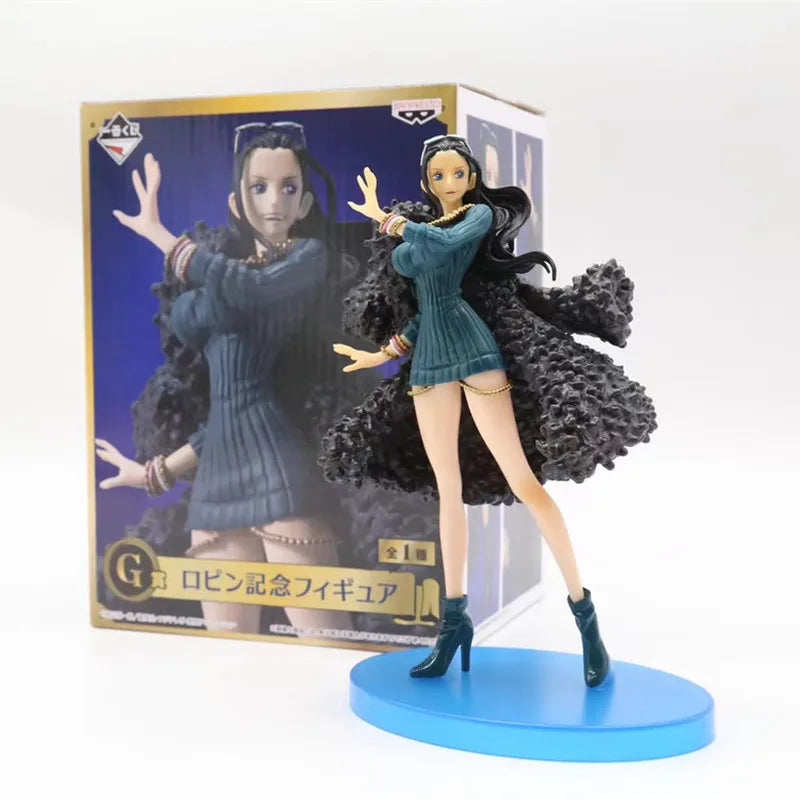 Hot 20cm One Piece Toys Rewards 20th Anniversary Nico Robin Model Ornaments Anime Statue Decoration Pvc Action Dolls Xmas Gifts