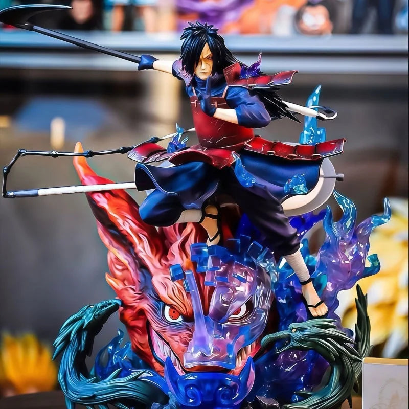 34cm Naruto Anime Figure Model Toy JT Version Uchiha Madara Action Figure Statue Kakashi Sasuke Collect Desktop Decoration Dolls