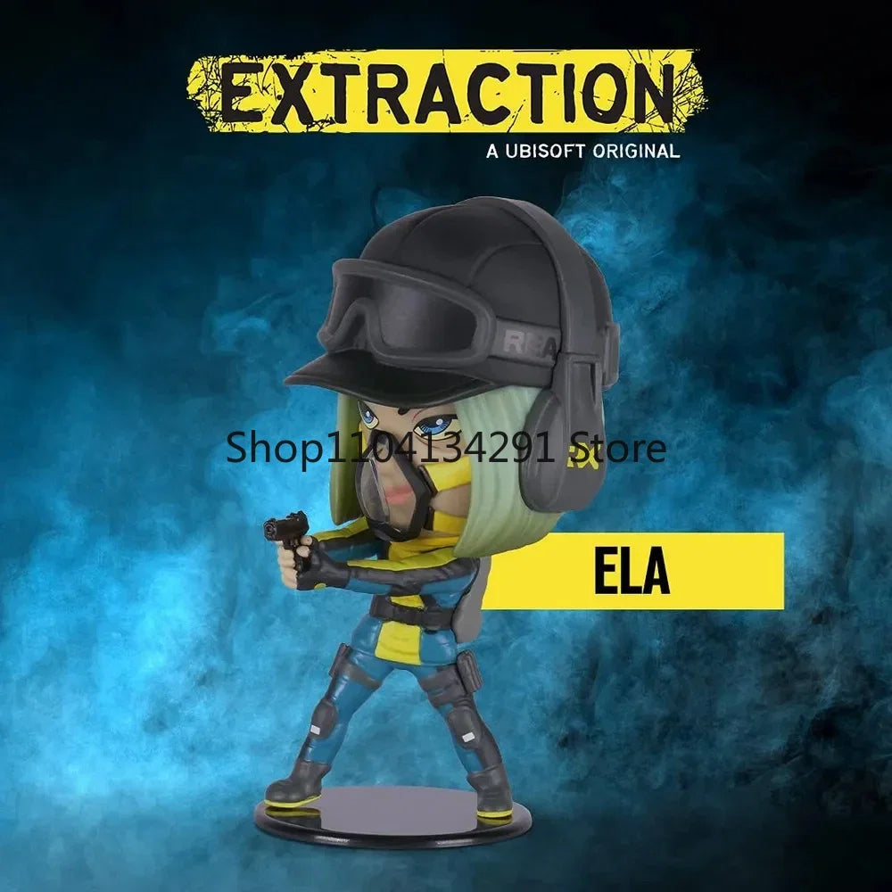 10cm R6 Rainbow Six Siege Figure Blitz Montagne Bandit Caveira Thermite Ash Action Figure Q Version Collection Decora Toys Gifts