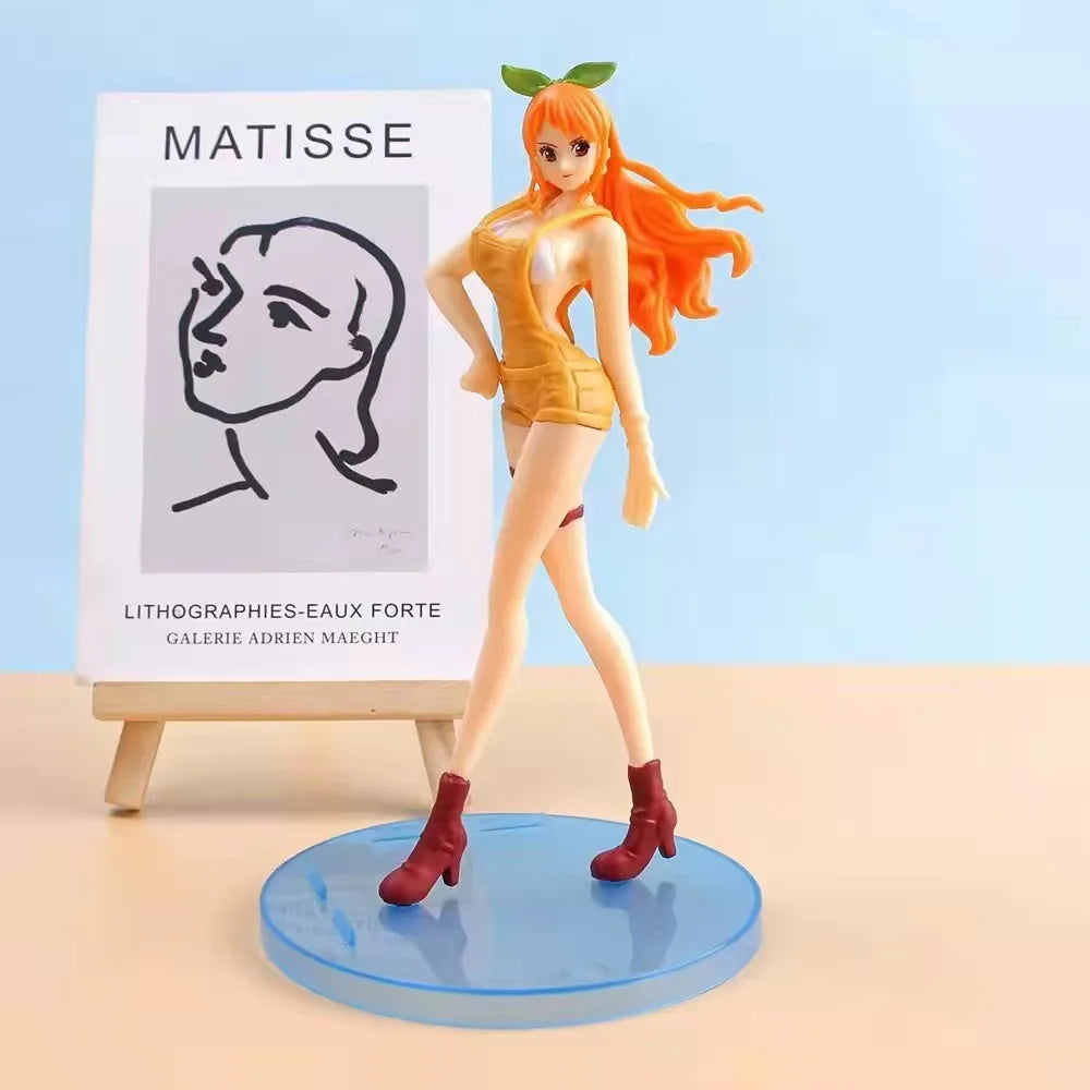 17cm One Piece Figures Nami Figurine Pvc Statue Manga Model Doll Collectible Room Decoration Gifts