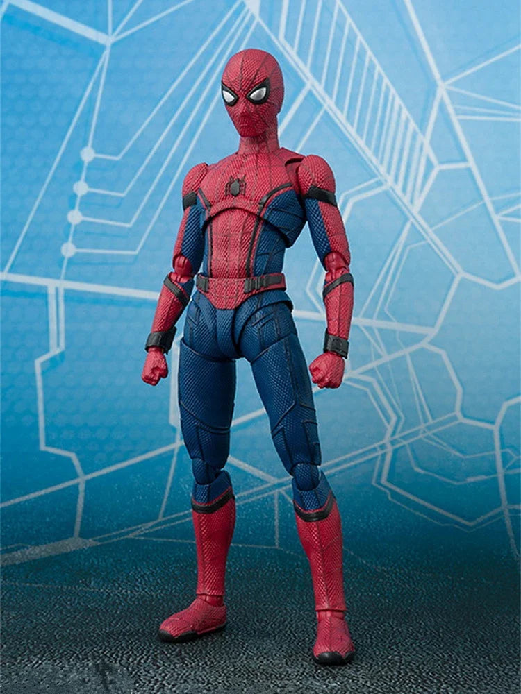 Shf Spider Man Action Figure Toys 15cm Spider-man:homecoming Spider Man Multi-accessories Movable Statue Model Doll Kids Gifts