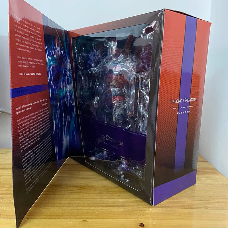 Play Arts Anime Magneto Action Figure X-men Max Eisenhardt Figure Collection Model Toy Dolls Birthday Christmas Gift 27cm