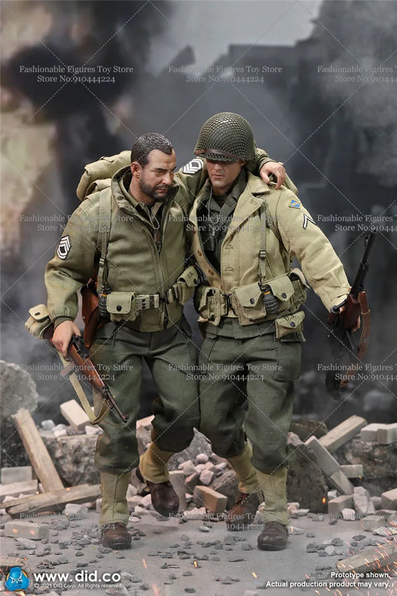 DID A80150 1/6 Scale Male Solider WWII US Rangers Sergeant Horvath 12'' Action Figure Model with Weapon for Fans Holiday