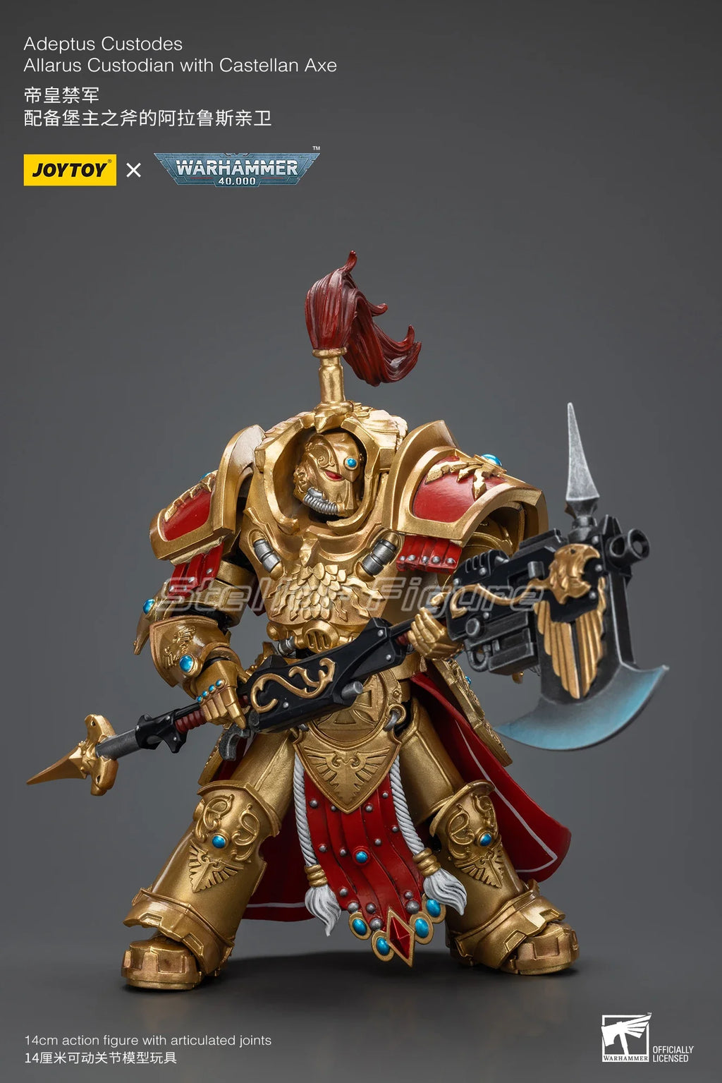 【SF】JOYTOYS Warhammer 40K 1/18 Action Figures  Adeptus Custodes Allarus Custodian   Model Gifts Collection