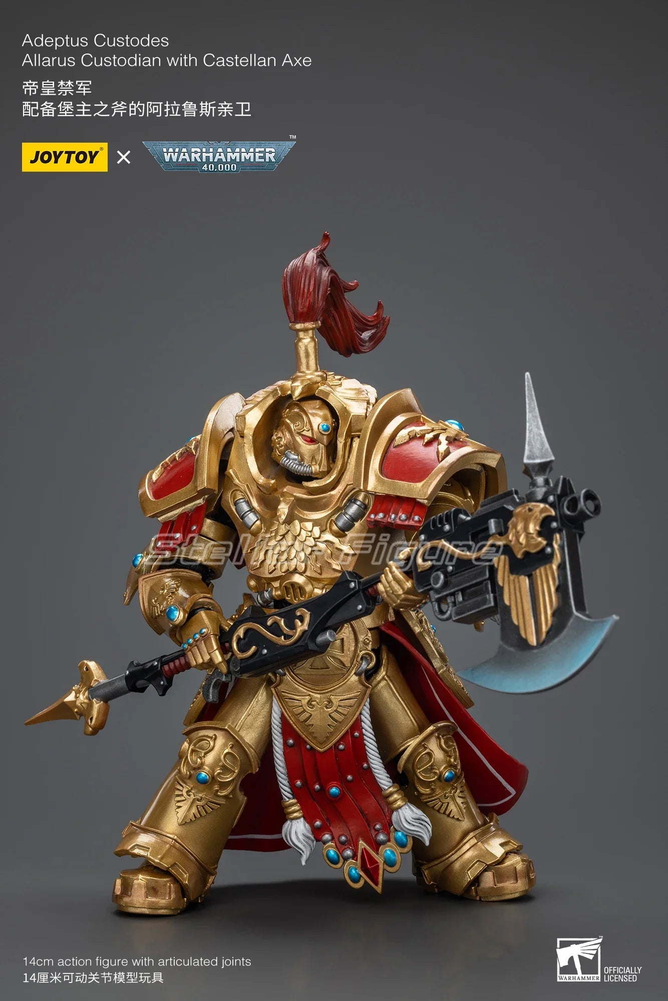 【SF】JOYTOYS Warhammer 40K 1/18 Action Figures  Adeptus Custodes Allarus Custodian   Model Gifts Collection