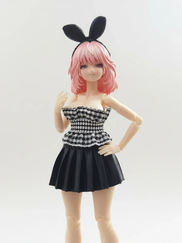 6 Inch Soldier Girl Clothes Skirt Robot Maiden Body Suitable for /2 Sc Static Figure Rabbit Girl Anime Themed Collectible