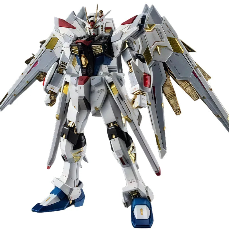 Bandai Original Chogokin Mighty Strike Freedom Gundam 188mm Anime Action Figures Toys for Boys Christmas Gift Collectible Model