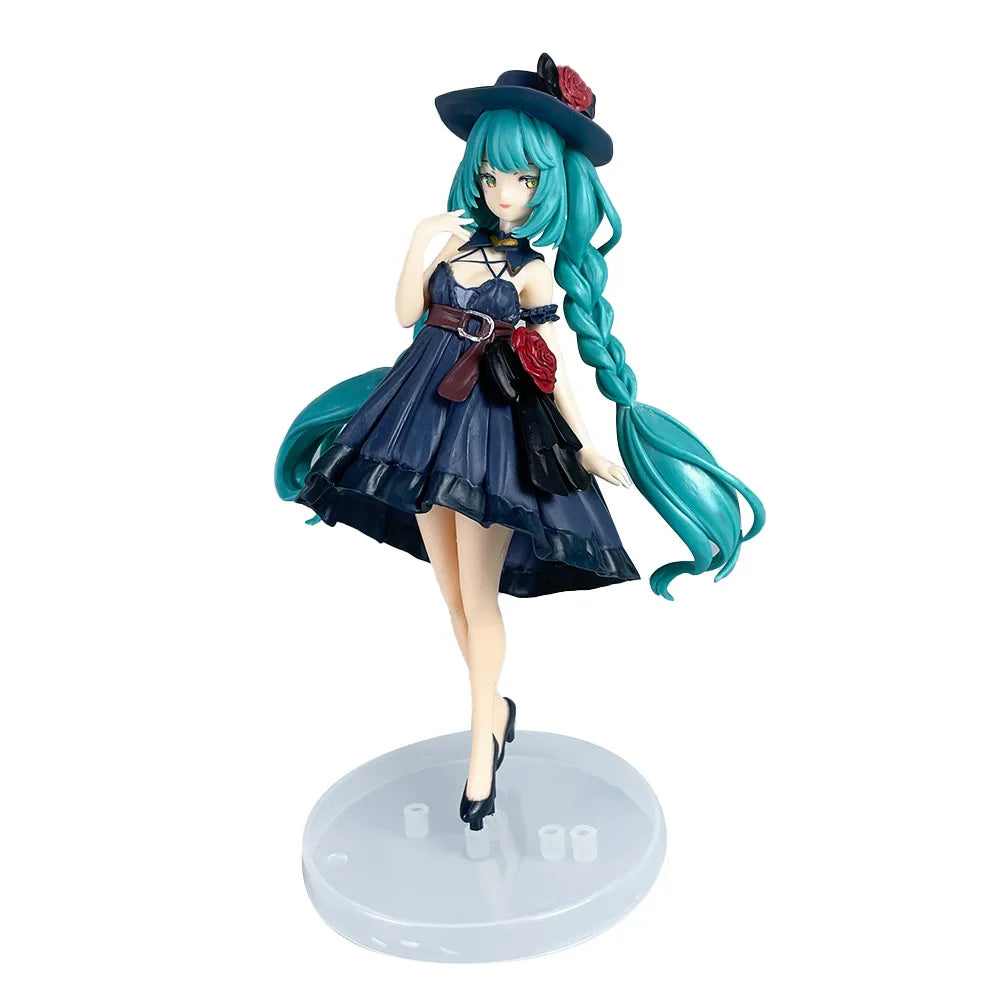 20CM Anime Hatsune Miku Action Figures Trio Try iT Figure Outdoor Dress Kawaii Anime Figurines Model Toy Gift Desktop Decoration
