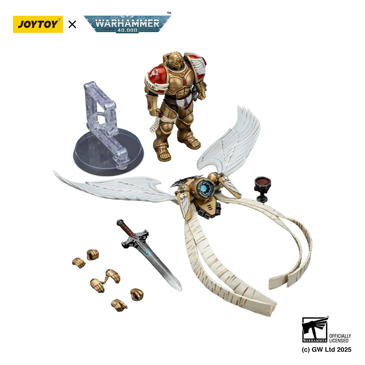 JOYTOY Warhammer 40k 1/18 Action Figures Blood Angels The Sanguinor with Encarmine Broadsword