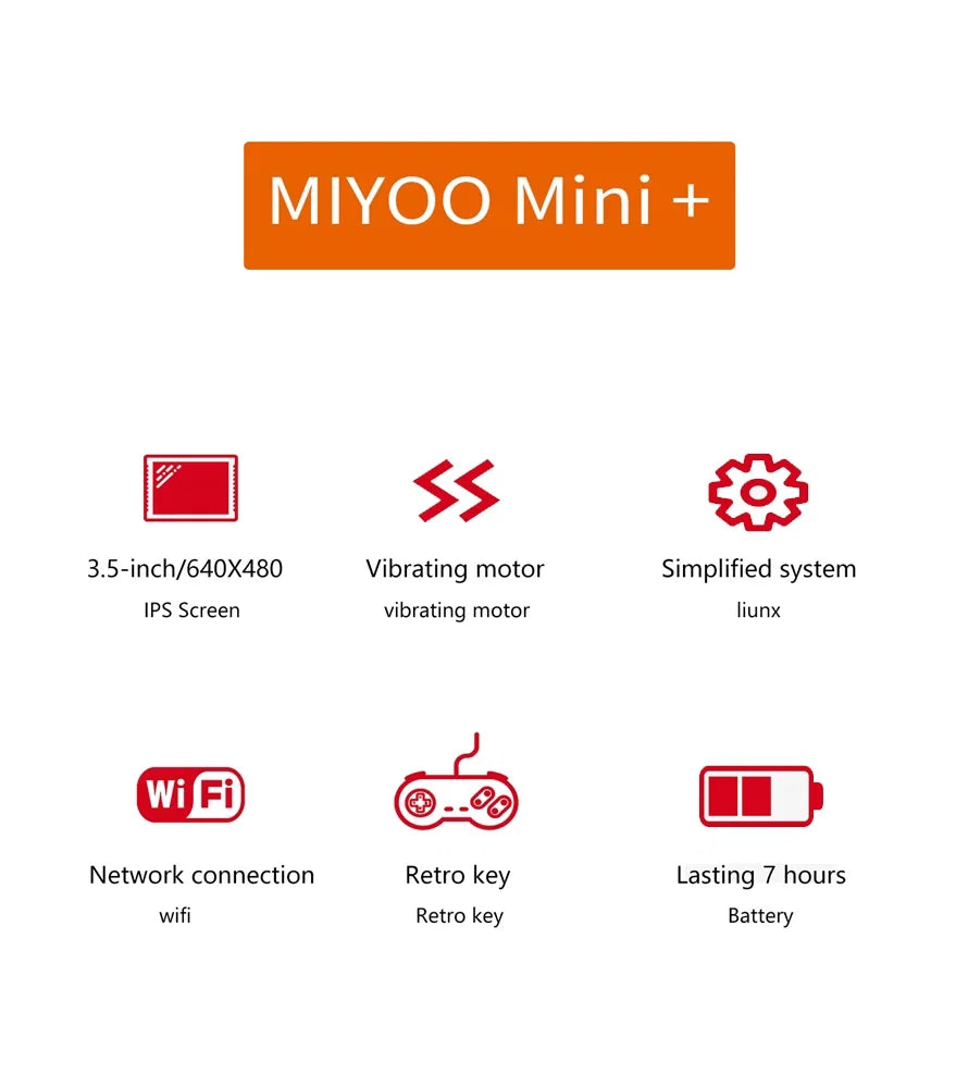 MIYOO Mini Plus + V4 Combination Portable Retro Handheld Game Console 3.5/2.8''IPS Screen Classic Video Game Console Gaming Gift