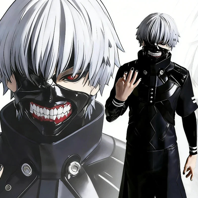 27cm Tokyo Ghoul Grandista Ken Kaneki Actionfigur Maske Weißhaar Modell Anime Statue Ornament Sammlerstück PC Gehäuse Deko Geschenke
