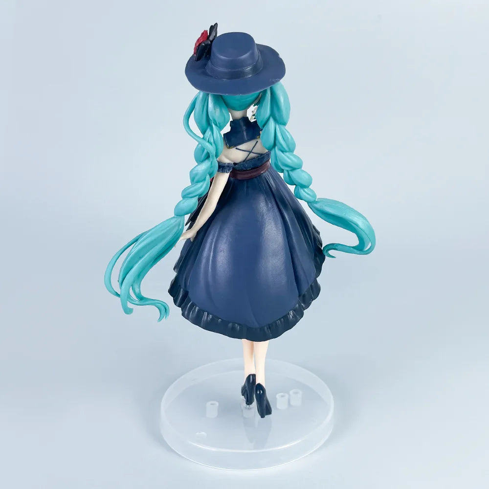 20CM Anime Hatsune Miku Action Figures Trio Try iT Figure Outdoor Dress Kawaii Anime Figurines Model Toy Gift Desktop Decoration