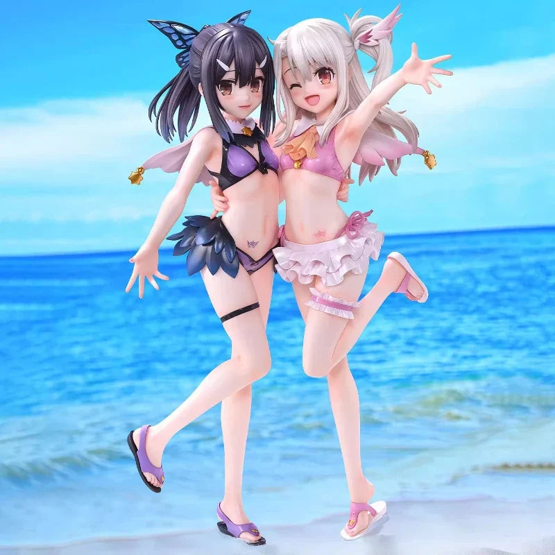 20cm Fate Kaleid Liner Illya And Miyu Swimsuit Ver Anime Gk Action Figure Collectible Model Desk Decoration Gift For Fans