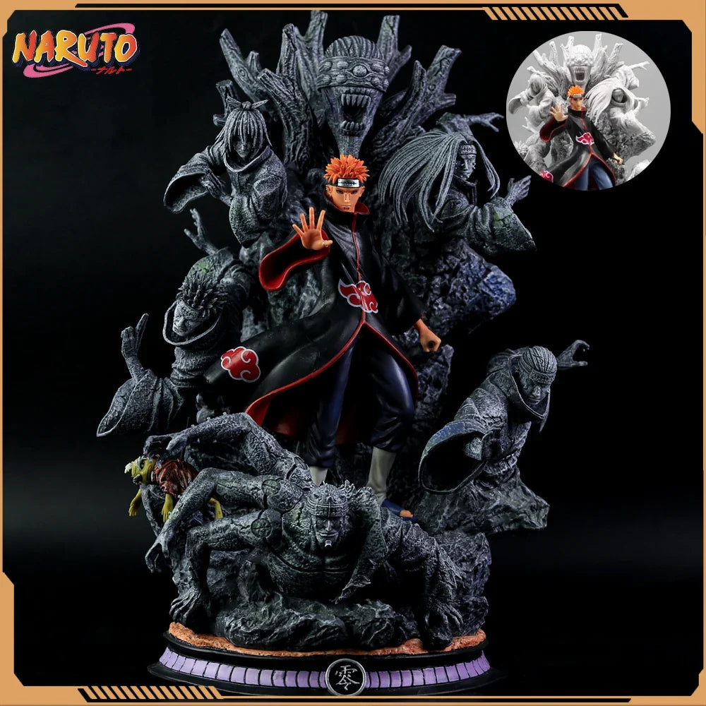 Naruto Anime Figure Akatsuki Pain 27cm Gk Figurine Pvc Statue Model Doll Ornament Collectible Desk Decora Toys Kids Xmas Gifts