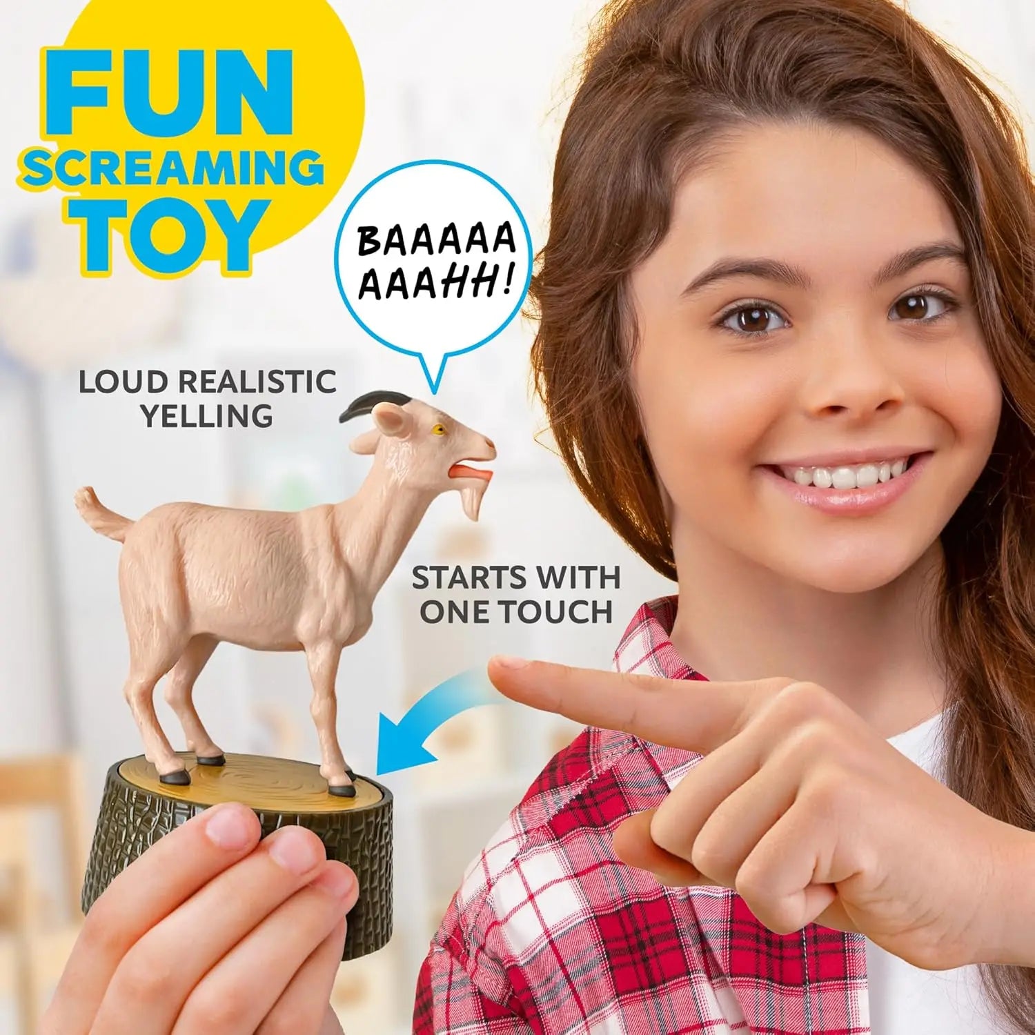 Screaming Goat Figurine and Goat Statue That Makes a Screaming Noise goat that screaming toy grita goat yelling