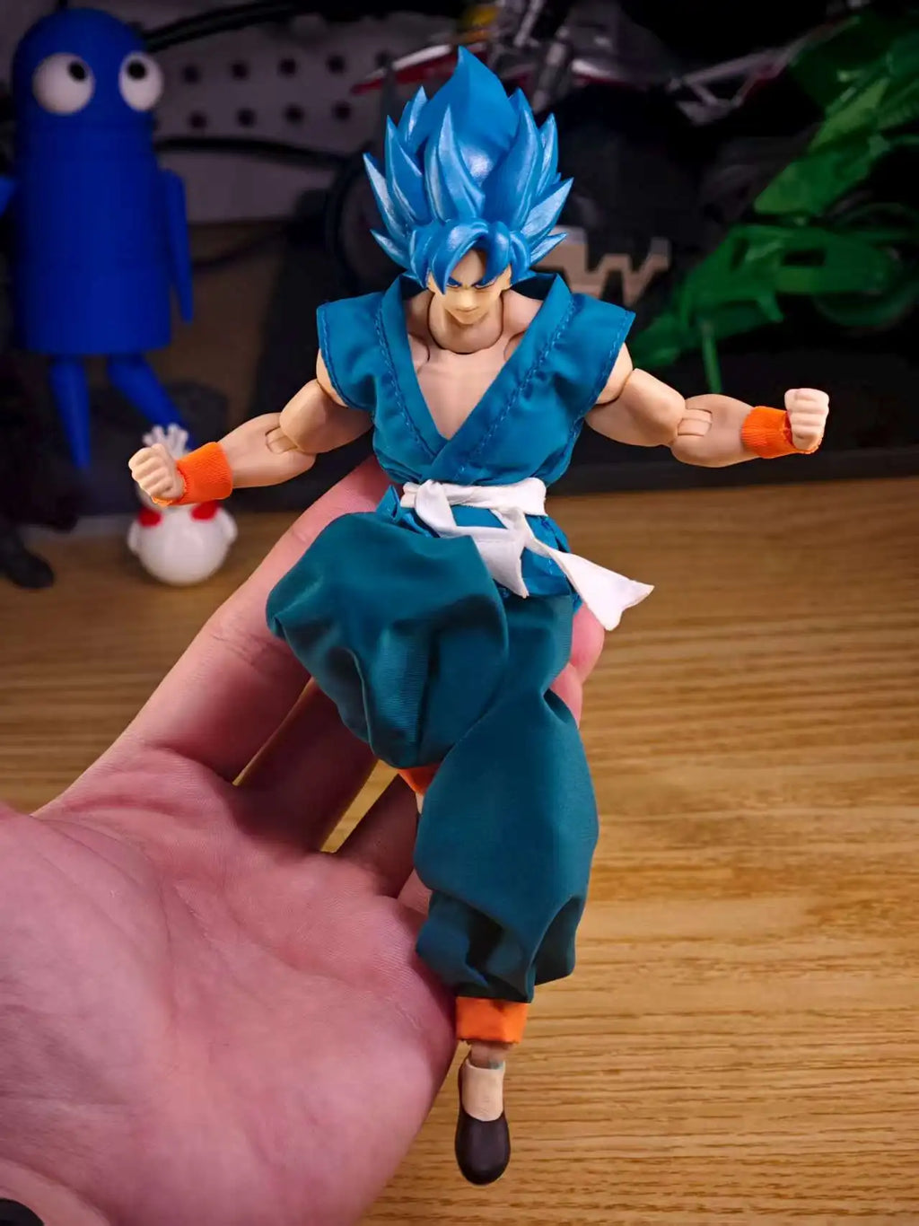 In Stock New Dragon Ball Shf Series Figures Son Goku Daoist Robe Orange Blue Uniforms Training Suit Clothes Accessories Toys
