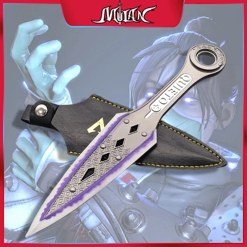 22cm Apex Legends Heirloom Wraith Weapon Rotatable Kunai Alloy Model with Holster Octane Samurai Cospaly Swords Safety Toys Boys