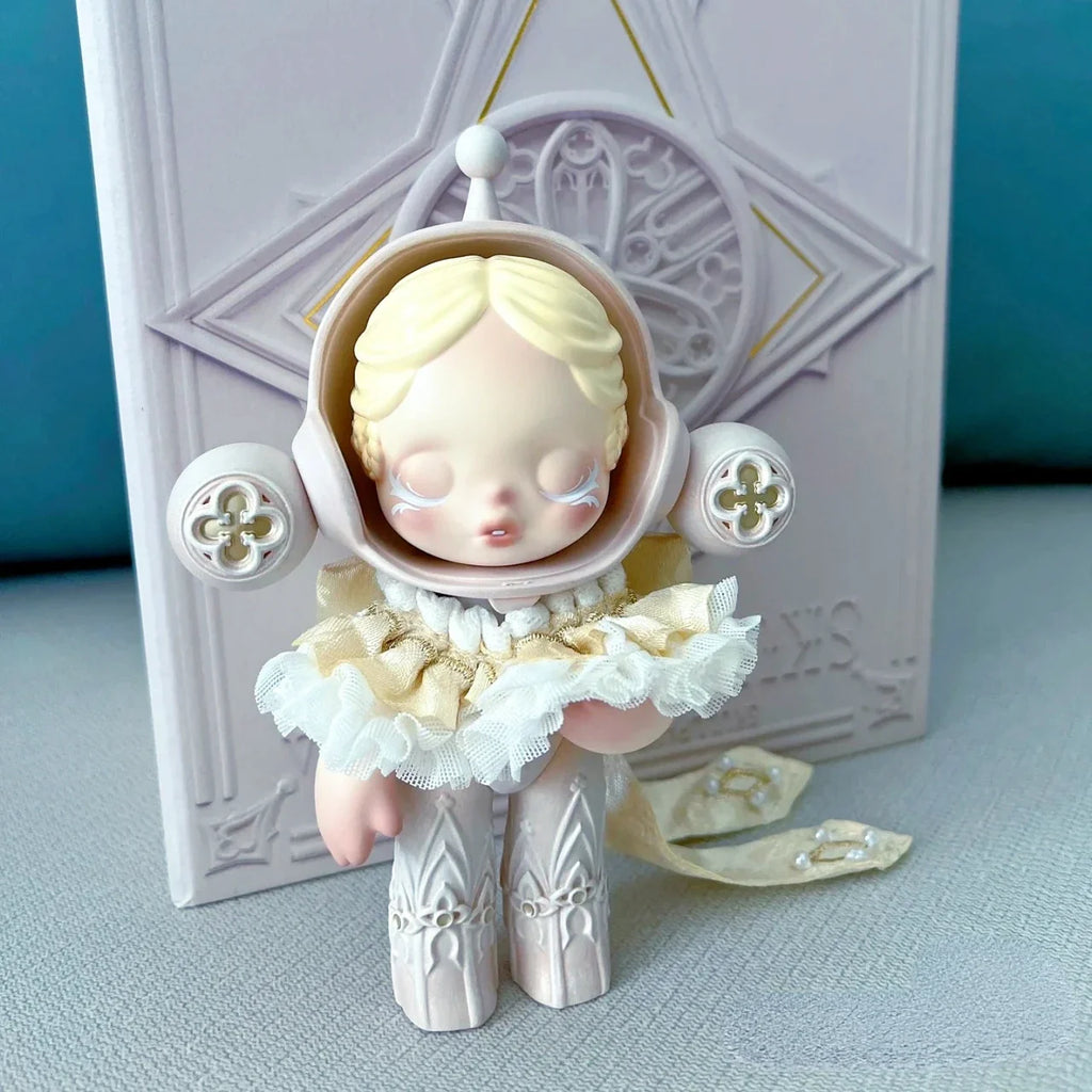 Skullpanda Baby Series Flower Blooming Figure Pink Green SP Art Toy Skllpanda Culture Aesthetic Addict Photographer