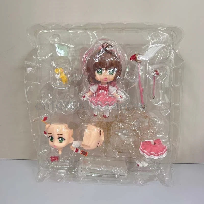 Card Captor Sakura Li Syaoran 763 Kinomoto Sakura 400 PVC Action Figure Model Toy Q Version Joint Movable Doll