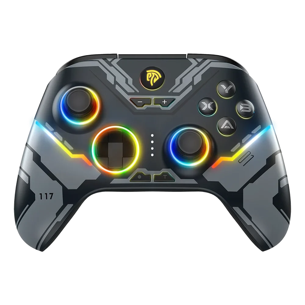 EasySMX X15 Wireless PC Gamepad, Bluetooth Joystick Controller for PC Windows, Nintendo Switch, Android/iOS, RGB, Hall Effect