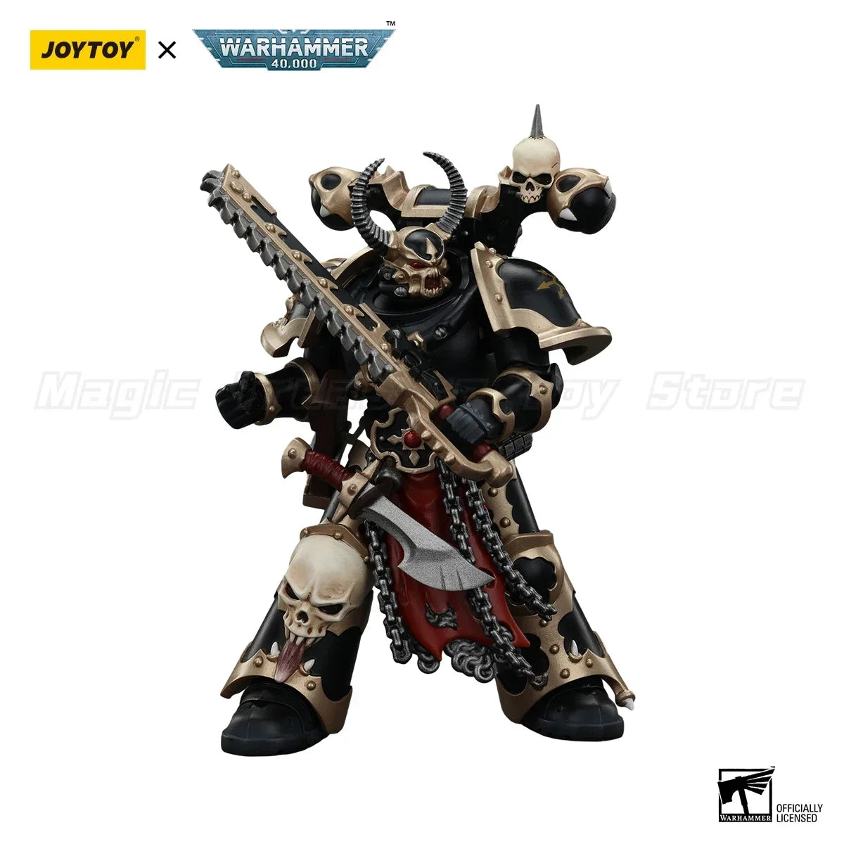 【MT】JOYTOY 1/18 Action Figure Warhammer 40K Chaos Space Marines Black Legion Chosen Champion Anime Toys Model