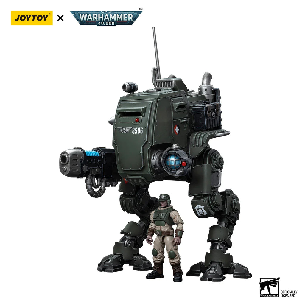 [IN-STOCK] JOYTOY Warhammer 40k 1/18 Action Figure Astra Militarum Cadian Armoured Sentinel Anime Military Model