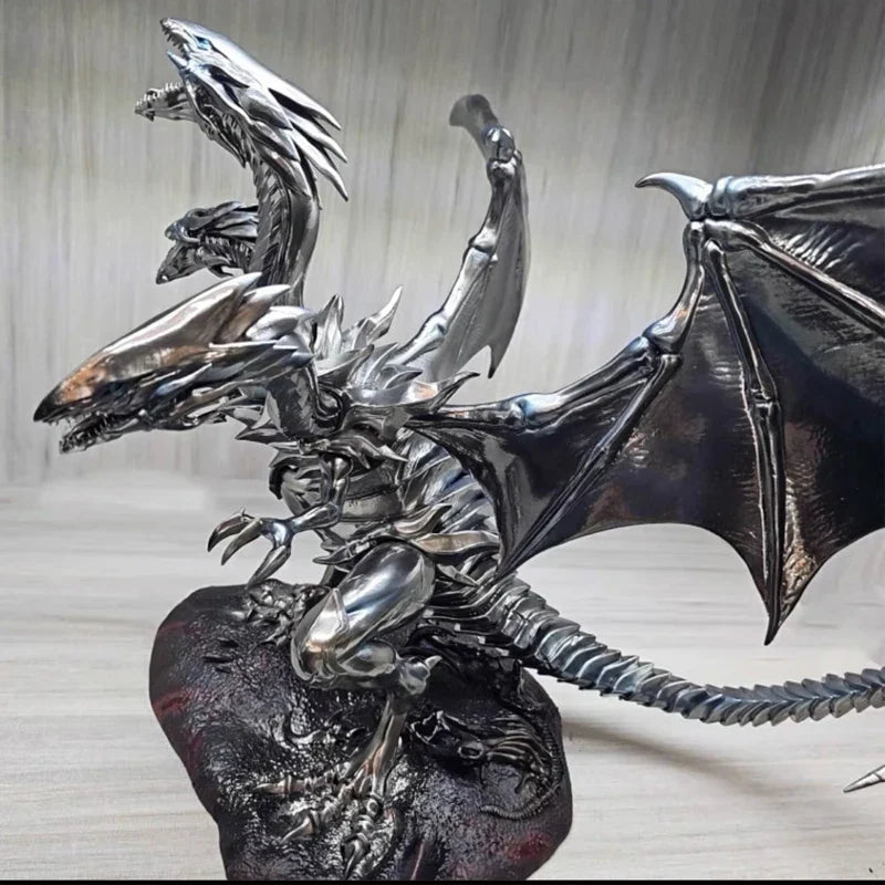 25CM Yu-Gi-Oh Figure Blue-Eyes White Dragon Figure With Light Pvc Statue Model High Quality Collection Room Decoration Toys Gift