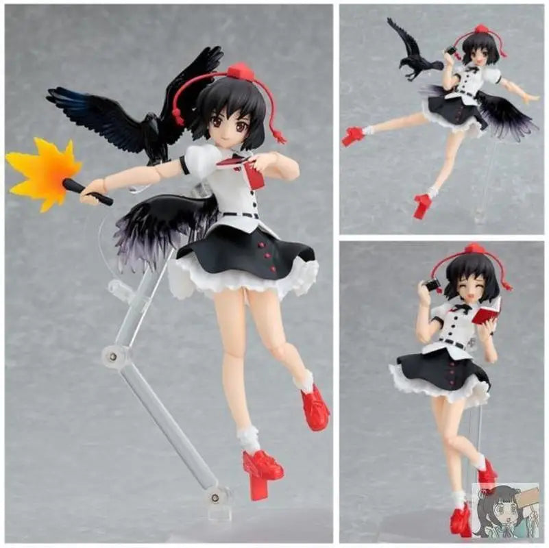 In Stock Original Max Factory Figma 090 Shameimaru Aya Touhou Project 14cm Anime Portrait Model Toy Collection Doll Gift