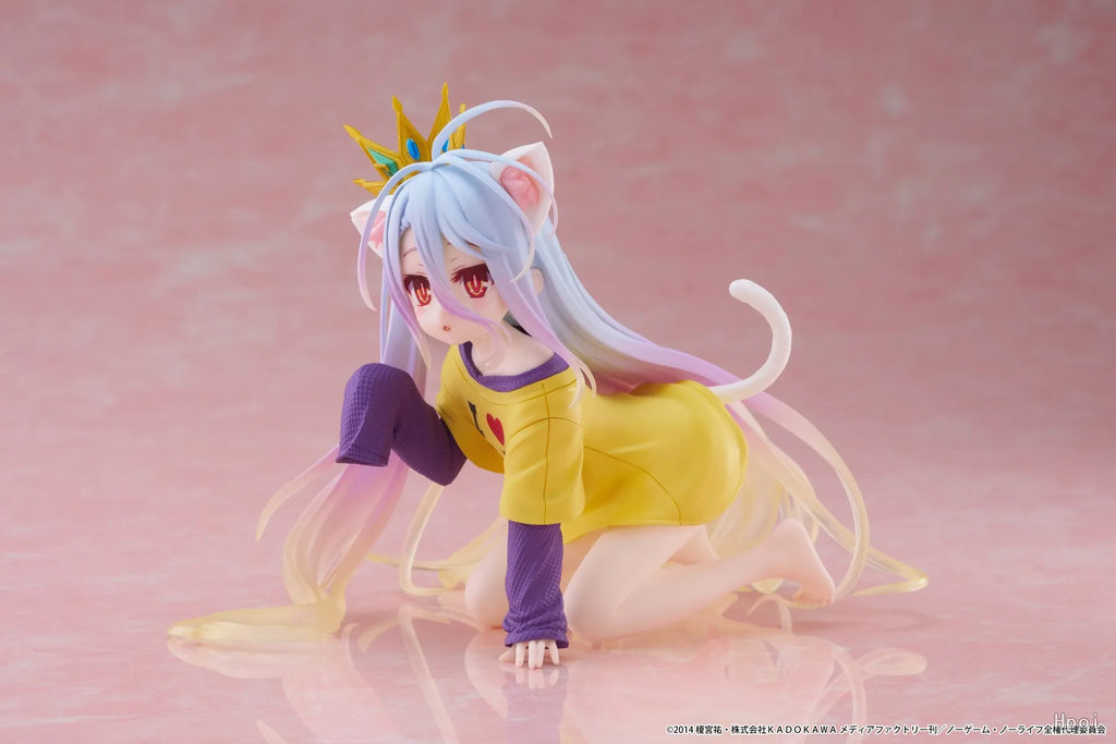 In Stock Original TAiTO Desktop Cute NO GAME NO LIFE Shiro Animation Figures Ornaments Collection Models Toys Gifts