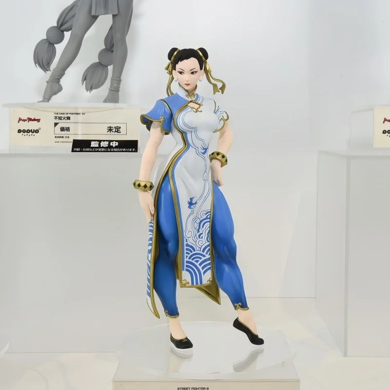 Original Anime Street Fighter Iv Megahouse Pop Up Parade Chun-Li Sf6 Ver. Han Juri Pvc Action Figure Toys Collector