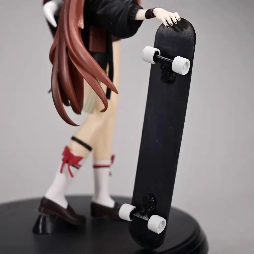 Genshin Impact Anime Figure Hu Tao Figures Skateboarding Modern Beautiful Girl Action Figure PVC Kawaii Statue Doll Child Gift