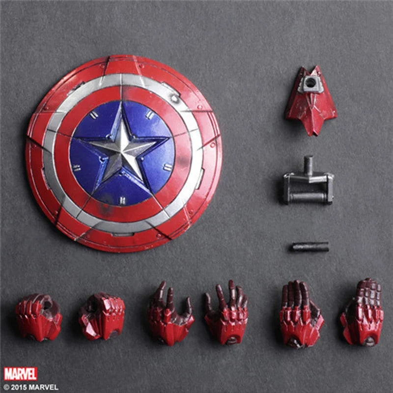 Play Arts Captain America Action Figure Movable Marvel Collection Avengers Model Toys