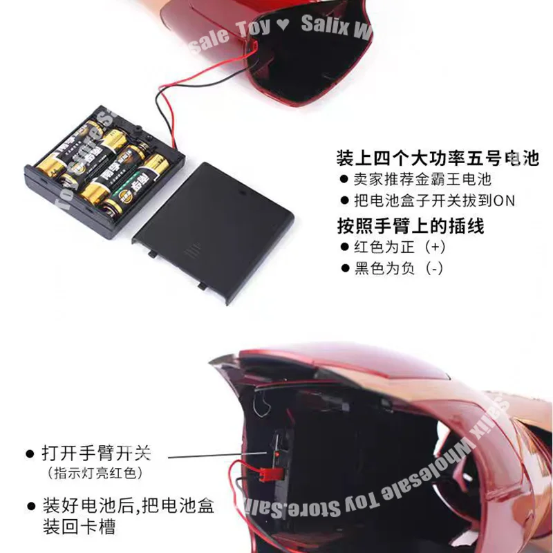 In Stock Mk43 Avengers Marvel 1:1 Iron Man Glowing Arm Gloves Cosplay Performance Props Wearable Figure Toys Gifts Customized