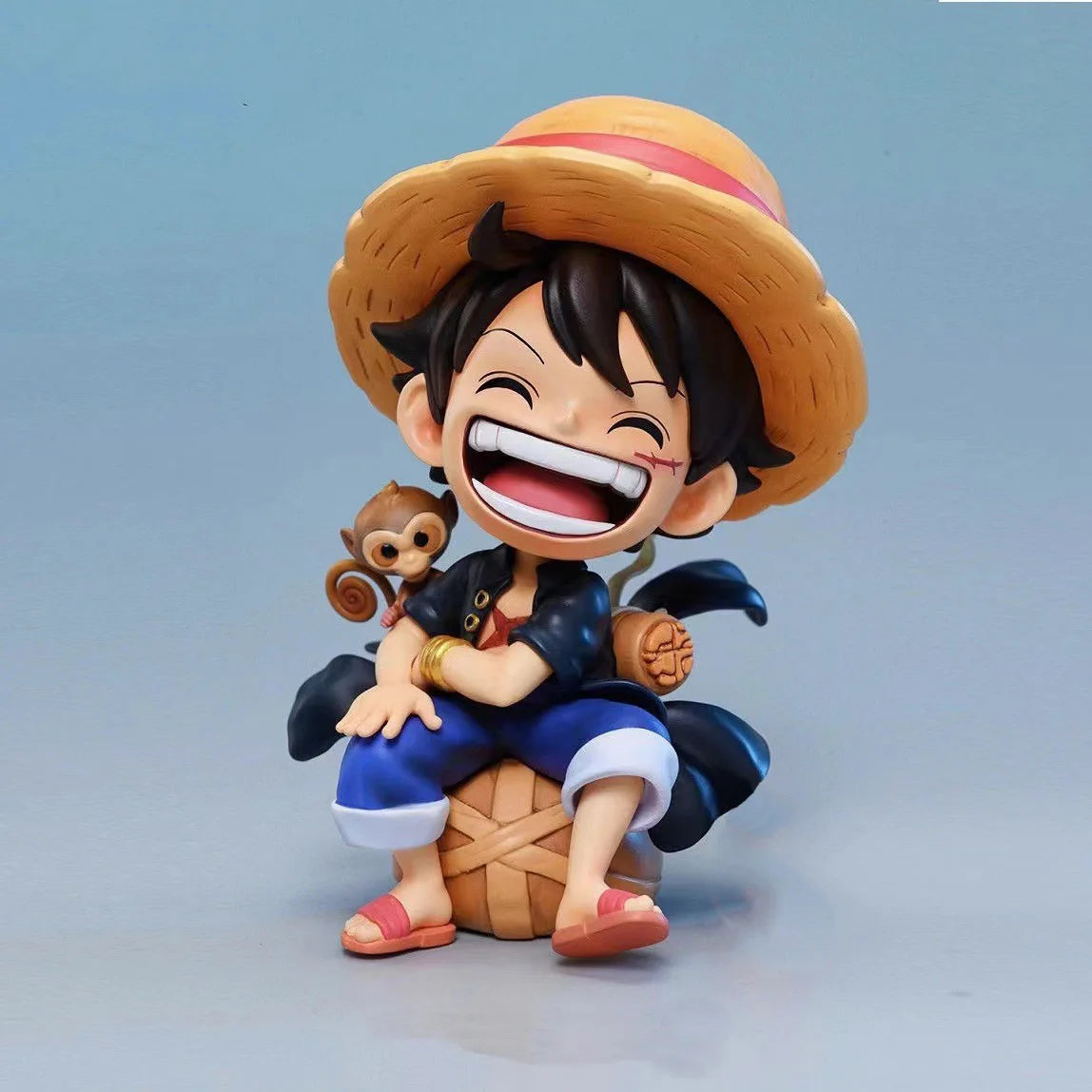 13cm Anime Figure One Piece Monkey D Luffy Roronoa Zoro Kawaii Toys Q Figural Nendoroid Car Decoration PVC Model Gift