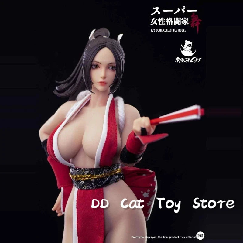 In Stock Ninja Cat 1/6 N001 Mai Shiranui Female Fighter 12'' Female Scale Collectible Action Figure Model Toy Birthday Xmas Gift