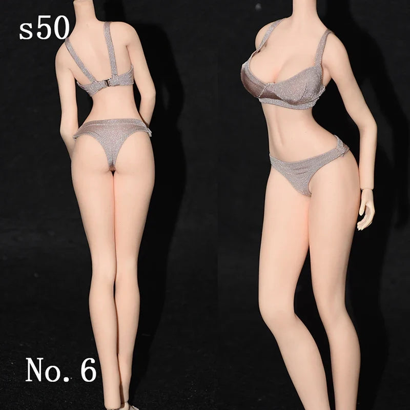 8 Colors 1/6 Female Soldier Solid Color Beauty Bra Underwear Set Accessory Fit 12" Moveable Figure Body Fans Collectible Dolls