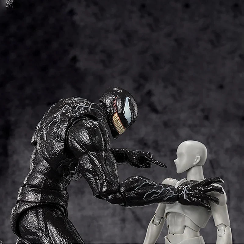 Original box Bandai SHF In shock MARVEL VENOM THE LAST DANCE Figure Finished Model kit  Anime full Action Toy Gift for kids set