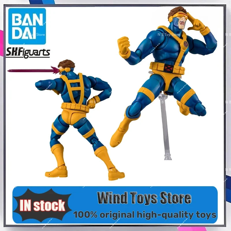 IN STOCK Original BANDAI S.H.Figuarts X-men Cyclops GAMERVERSE Action Figures Toy Collection PVC Models Anime Figure Joint Doll