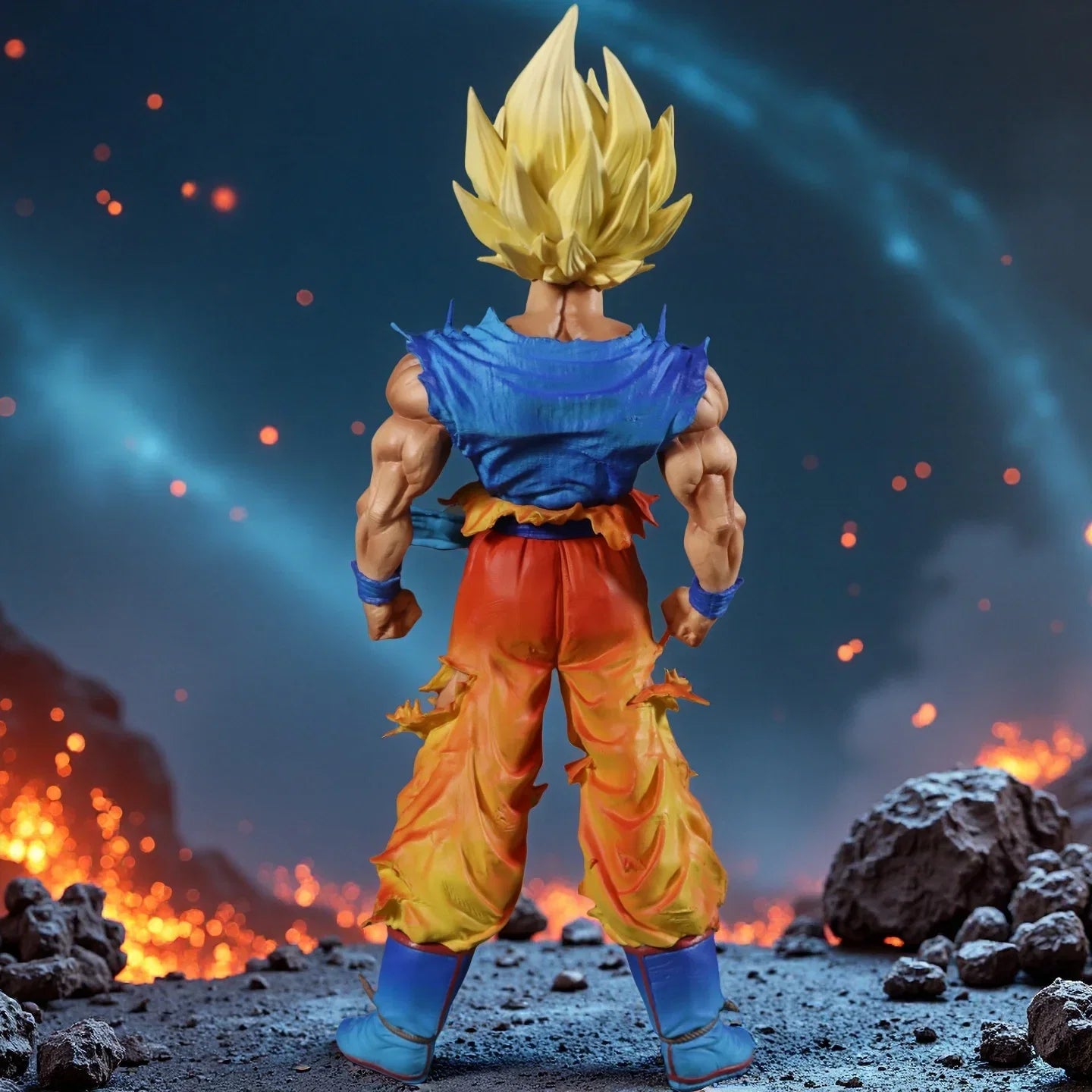 Interchangeable head 27cm Dragon Ball Z Figure Goku Anime Figures First Super Saiyan  Gokou PVC Model Toys Doll  Gifts