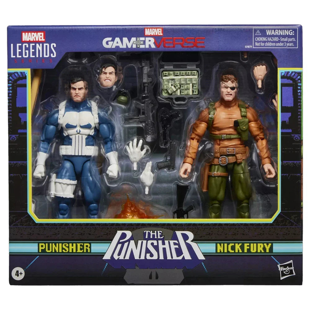 Auf Lager Hasbro Marvel Legends Series Gamerverse Punisher und Nick Fury 2er-Pack-Set 15cm Anime Actionfigur Modell Ornament Spielzeug